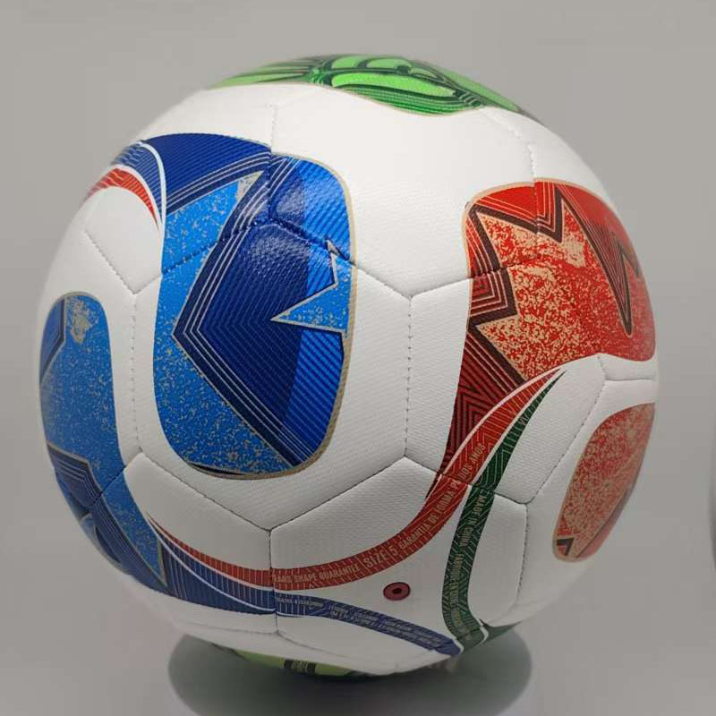 Nuevo número 5 Copa del Mundo de fútbol Copa de Europa Copa América Liga de Campeones con pegado caliente ppu adhesivo 4 fútbol al por mayor