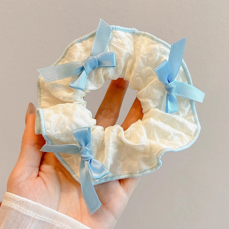 Colección de anillo de cabello lindo de intestino grande de verano de cola de caballo de cabeza de cuerda de flor de cabeza de niña universitaria estilo de alto valor de belleza joyería de cabello