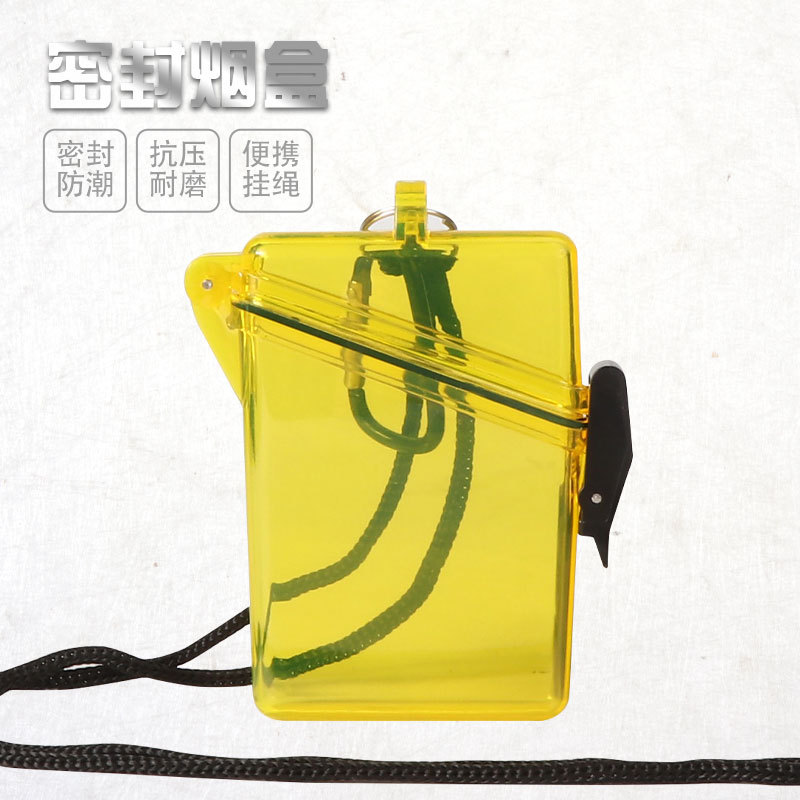 플라스틱 방수 담배 상자 경사 매달려 투명 노란색