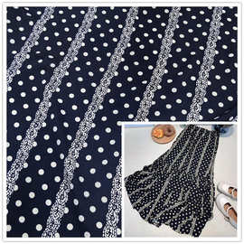 创意圆点印花平纹面料女装童装半身裙连衣裙面料2025年【厂家直供