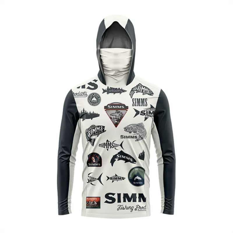 SIMMS防晒服男长袖透气连帽钓鱼服台钓海钓船钓路亚钓钓鱼服定制