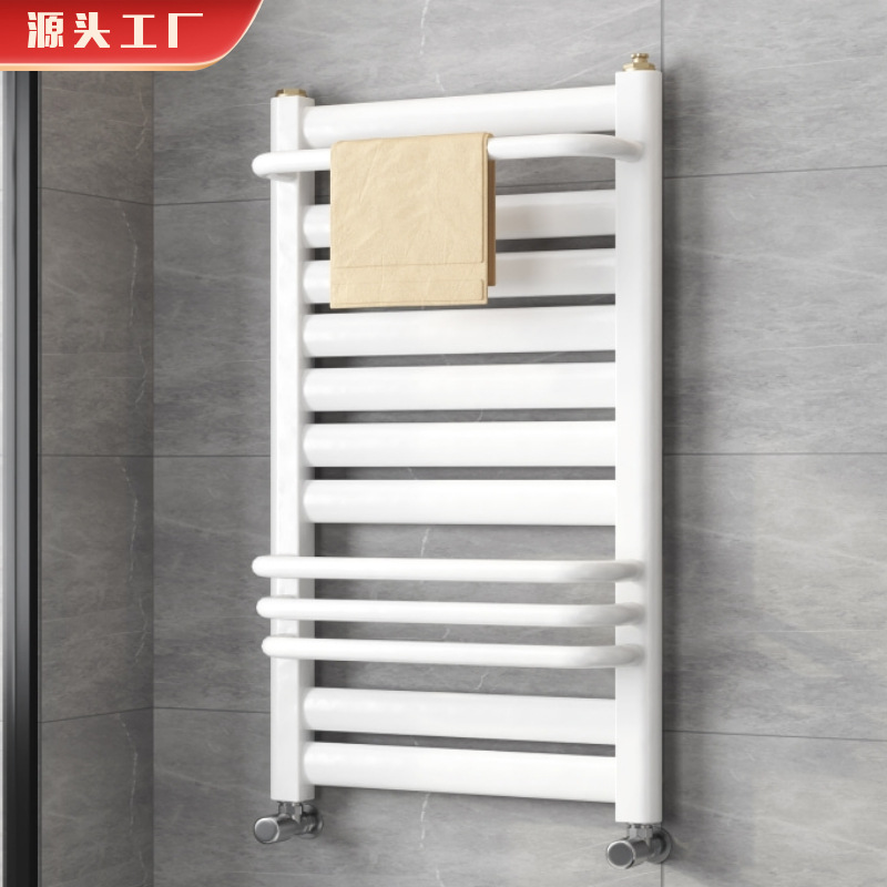 Calentador de baño de acero con cesta pequeña, radiador de pared para calentar agua, estante de almacenamiento y toallero para el hogar
