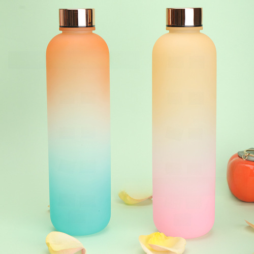 Direct Manufacturer Sales 1000ml Large Capacity Gradient Sandpaper Water Cup Amazon Colorful Portable Trendy Sipper Tumbler