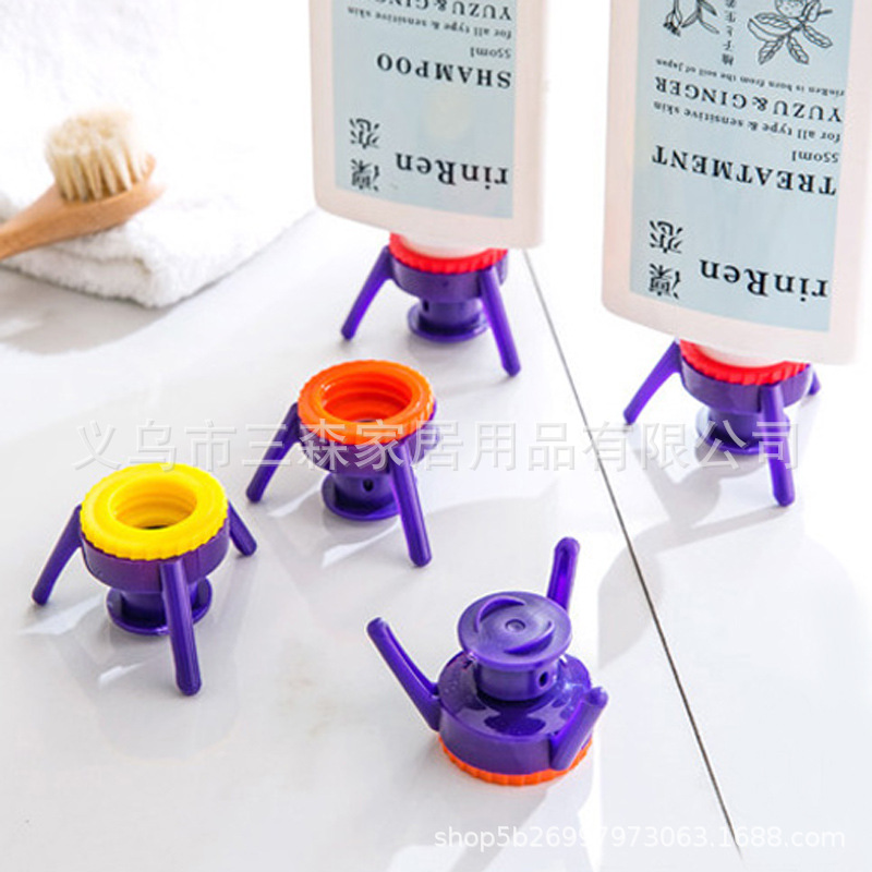 Soporte para botellas de condimentos de cocina invertido, éxito de ventas en TikTok, tapa a prueba de fugas para gel de ducha y champú, paquete de 6 al por mayor. image 3