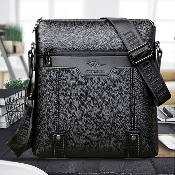Cross-Border Best-Selling Genuine Leather Men's Crossbody Bag, Fashionable Casual Business Men's Bag, High-End Business Shoulder Bag