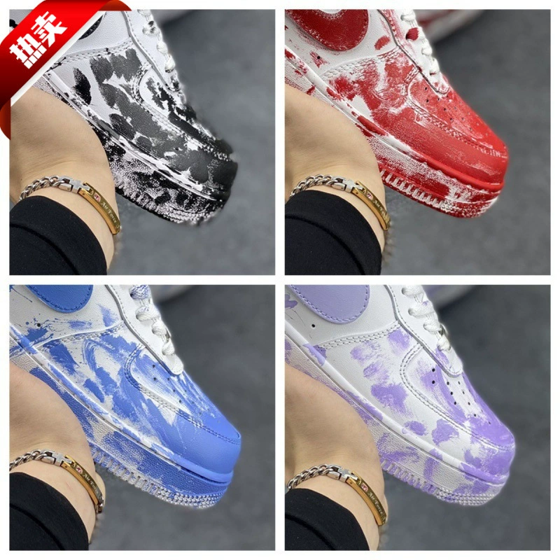 Putian Shoes Air Force One Низкие кроссовки AF1 Heart Theft Scene Повседневная спортивная обувь с ручной росписью 315122