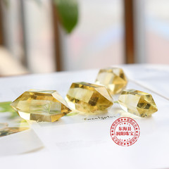 Natural Citrine Double Point Six-Edge Crystal Column Raw Material Grinding Donghai Manufacturer Wholesale Price Crystal Column Six-Edge Crystal
