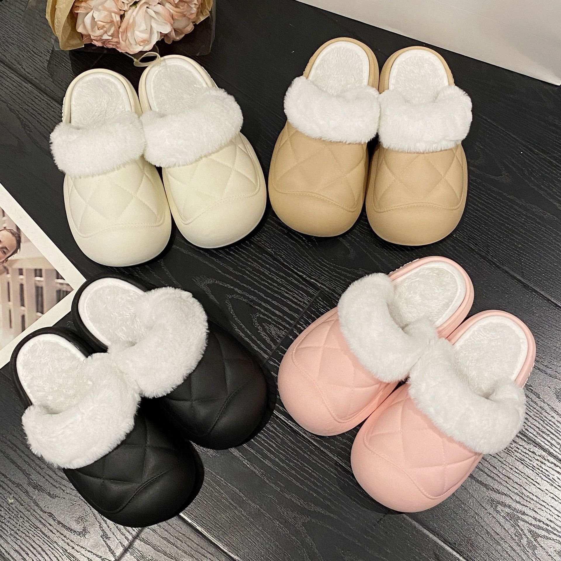 Демисезонная сумка, съемные тапочки для отдыха, тёплая флис comfortable обувь для беременных, мягкая подошва