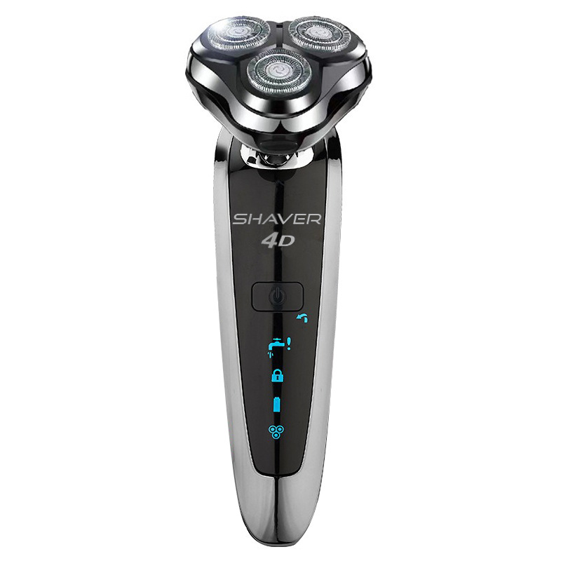 Afeitadora eléctrica súper limpia transfronteriza para hombres afeitadora afeitadora lavada recargable afeitadora de cañón de acero pequeño