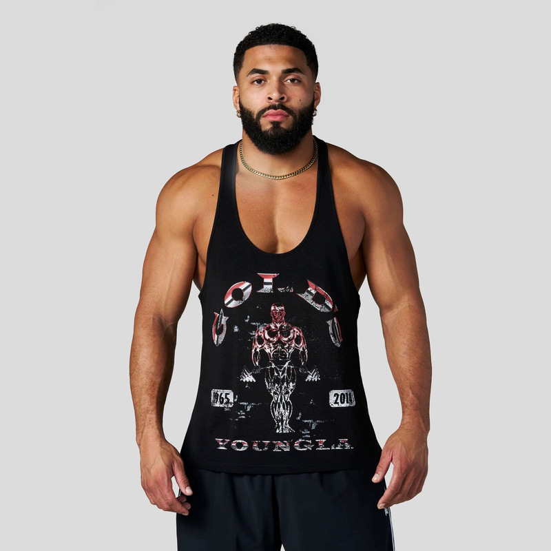 Youngla Co-Branded Gold's New Summer Men's Vest Jogger Sports Fitness Cotton Slim Vest