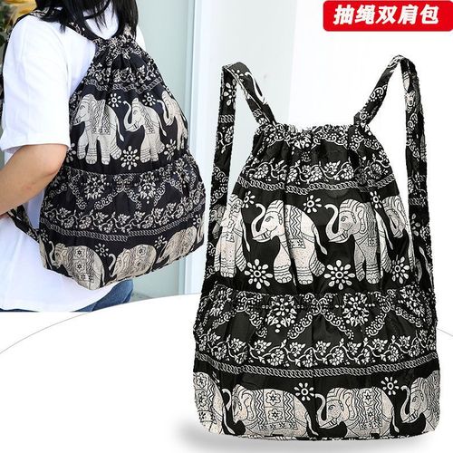 Versatile Nylon Strap Pouch Backpack for Women Outdoor Sports Mother's Bag Large Capacity Lightweight Travel Bag
