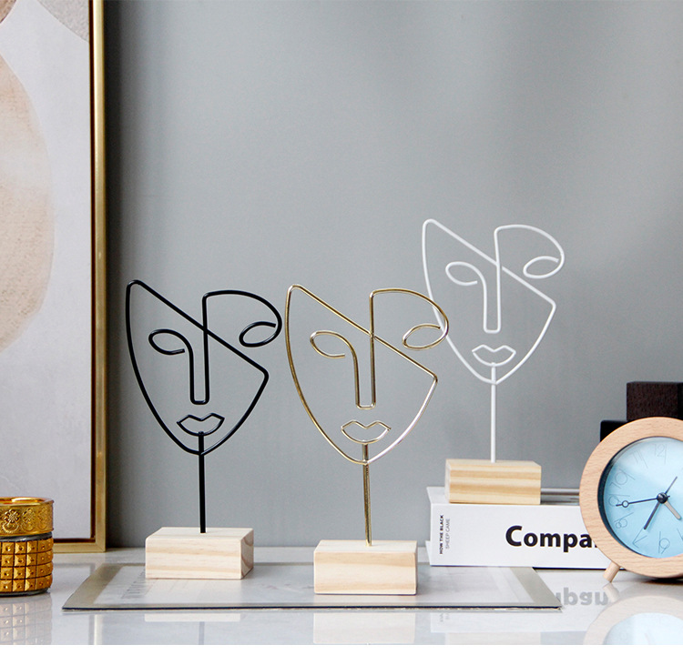 180g Weight Jewelry Rack Classification 1 Piece Quantity Iron Material Human Face Pattern Nordic Style, Modern Style Style Nordic Style Modern Style Human Face Iron Jewelry Rack 无