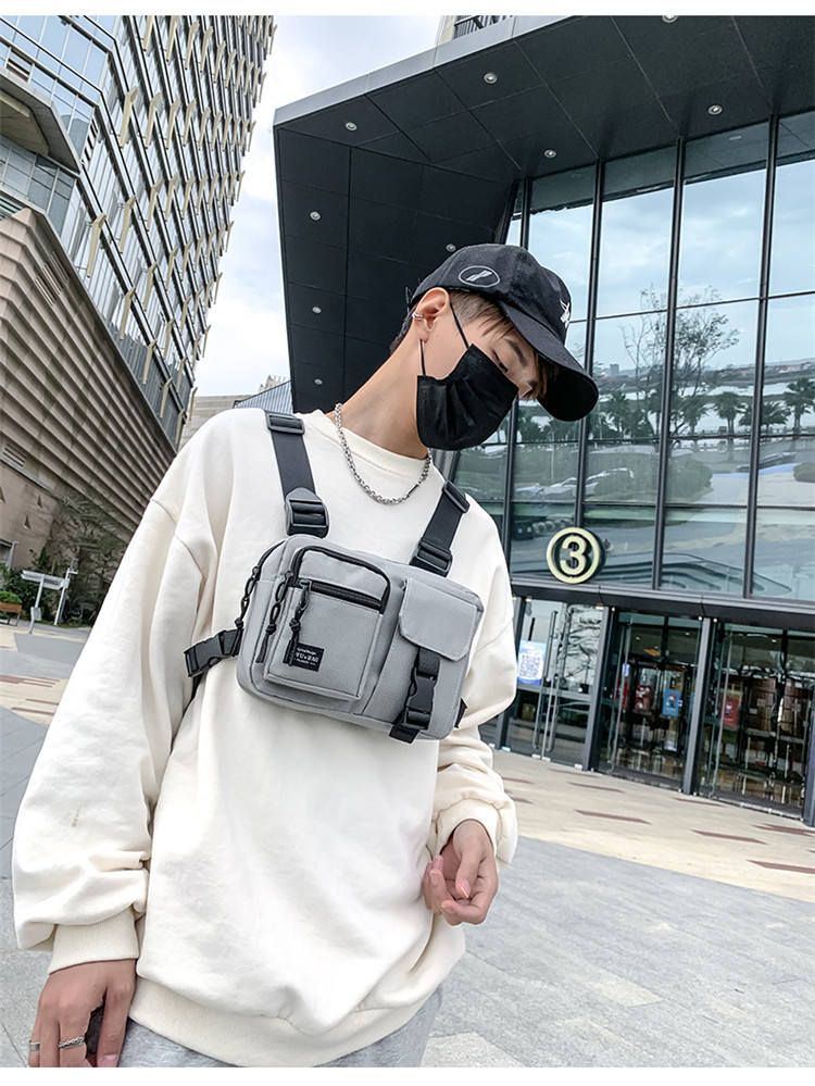 New Trendy Brand Tactical Vest Men's Light Functional Hip-hop Multi-functional Waist Bag display picture 4