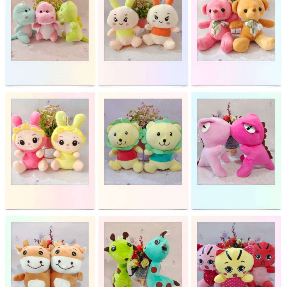 Una gran cantidad de juguetes de peluche de gran descuento, bodas de la compañía, actividades de juegos, todo tipo de muñecas de agarración