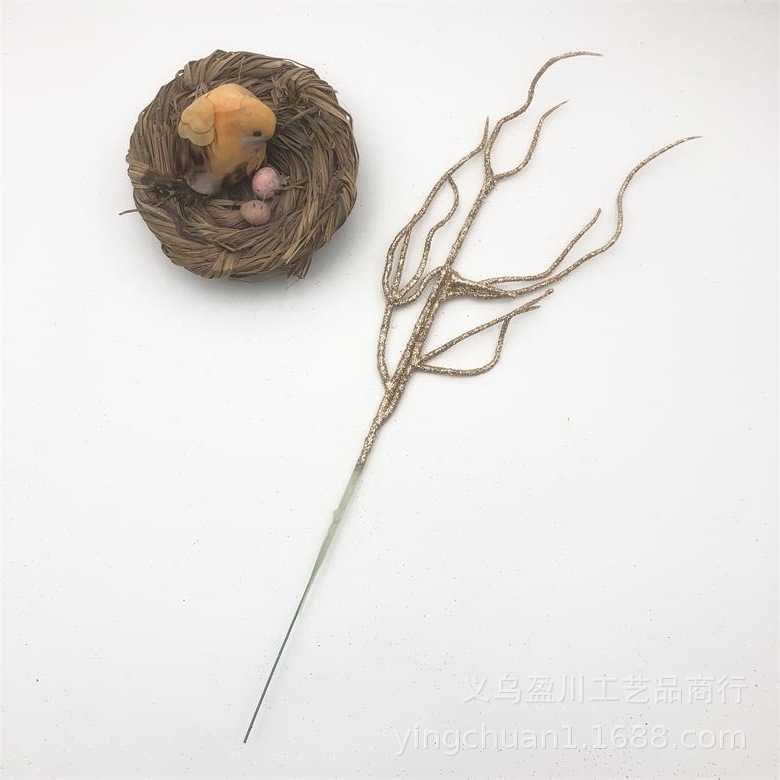 クリスマス金粉枯枝クリスマスクリスマスツリークリスマス花輪結婚慶花亮彩装飾プラスチック金葱粉部品|undefined