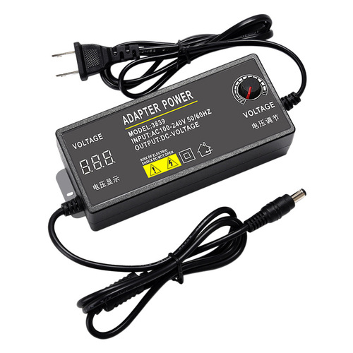 Power adapter 3-12V5A adjustable voltage stepless speed adjustable DC motor motor LED light adjustment 60W