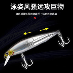 5/7g/10g/14g遠投銀刃沈水ミノ帯血溝フック内蔵鋼珠路亜偽餌硬餌卸売り