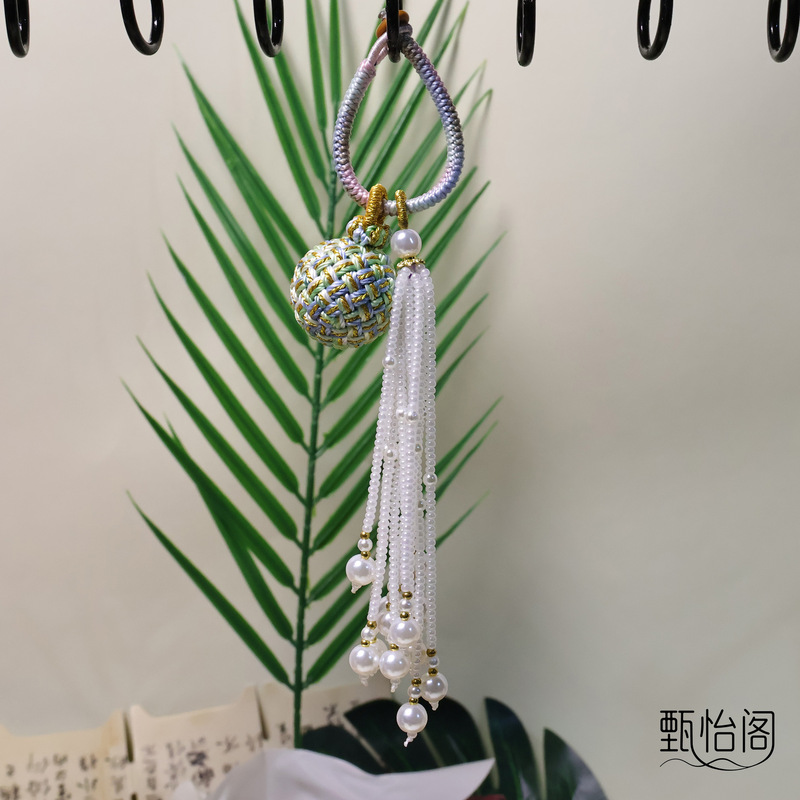 新款手工编织有球必应转运球包挂饰品挂件包挂流苏DIY时尚潮流|undefined