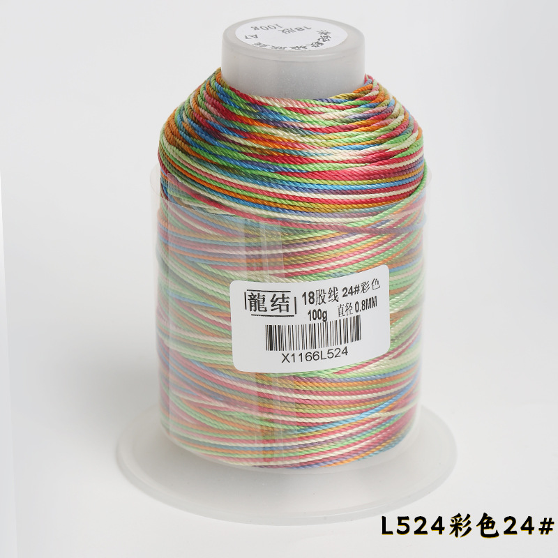 Nuevo dragón de 18 hebras de alambre teñido de 0,8 mm de grosor DIY pulsera collar tejido a mano multicolor opcional
