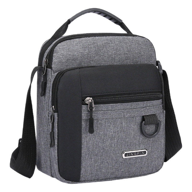 Bolso de Hombro Casual de Color Puro para Hombre, Nuevo Modelo 2025, de Gran Capacidad, Moderno, Multicapa, Bandolera, Bolso de Viaje Informal