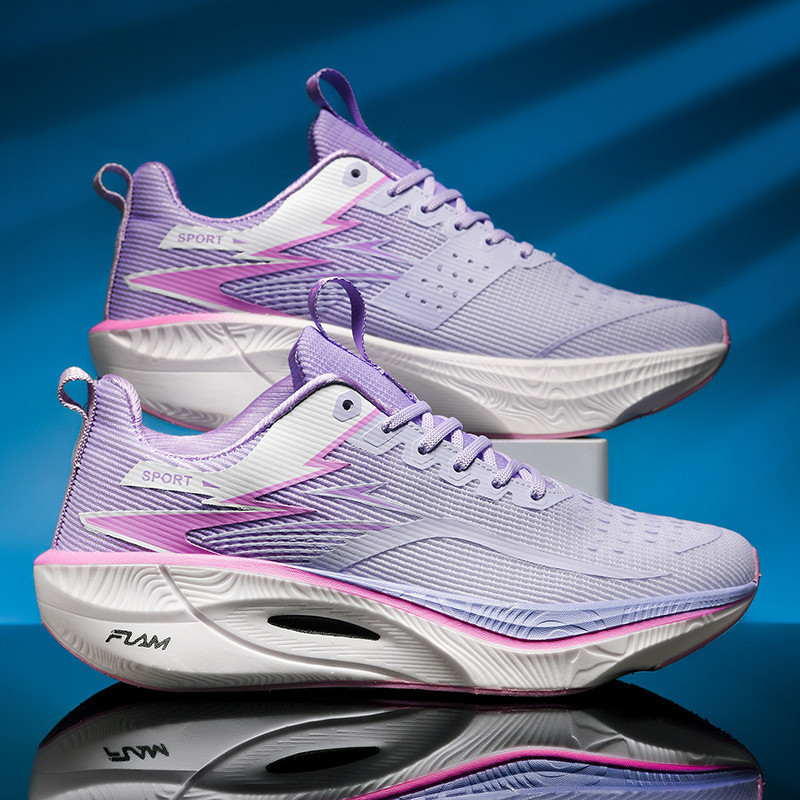 2025 New Summer Marathon Racing Carbon Plate Running Shoes Youth Ultra-Light Shock-Absorbing Sports Shoes Student Running Shoes