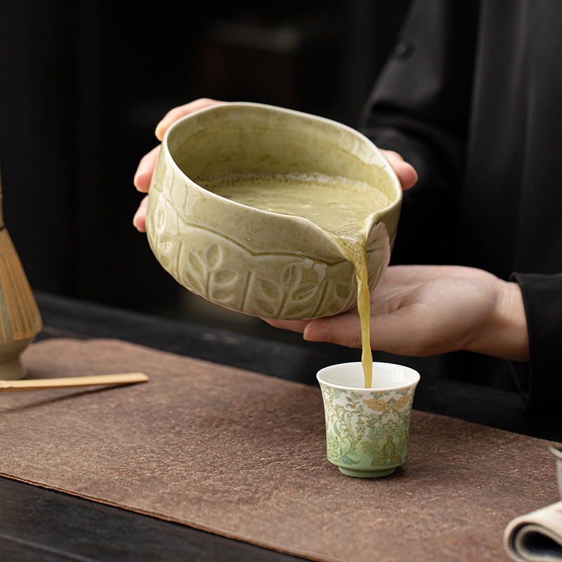 太阳花抹茶四件套陶瓷打抹茶工具日式点茶碗茶筅立百本立抹茶勺|undefined