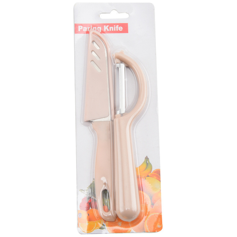 4inch 과일칼 + 필러 (라이트핑크)