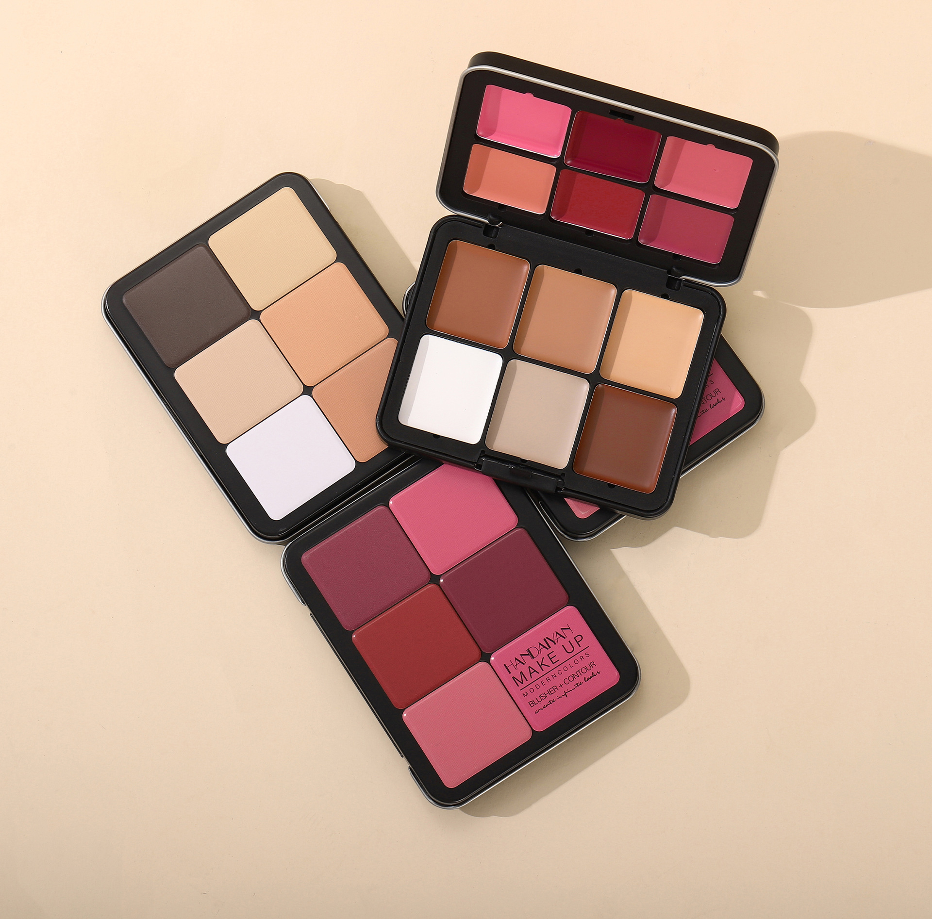 Cross-border 12-color tin box Blush palette, multi-purpose handaiyan Concealer Highlighter Contouring Palette Matte Blush Cream undefined