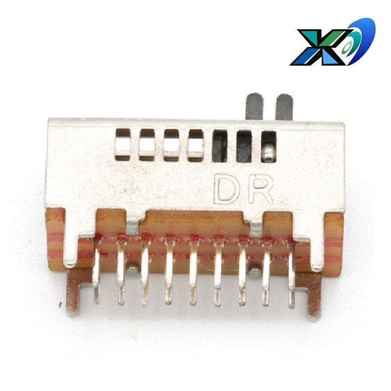 销售双极七档拨动开关 立式7段滑动开关行程2mm 七档拨码开关1P7T