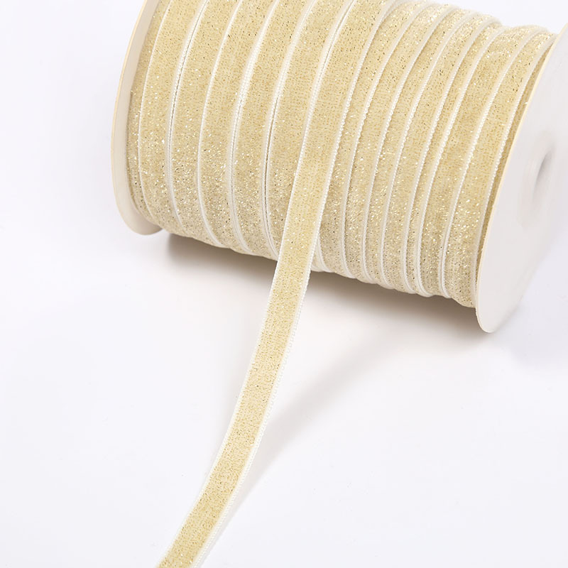 Golden Star Point clip de cinturón de terciopelo de seda dorada de terciopelo de una sola cara accesorios de ropa de una sola cara cinta decorativa pequeña orden se puede arreglar