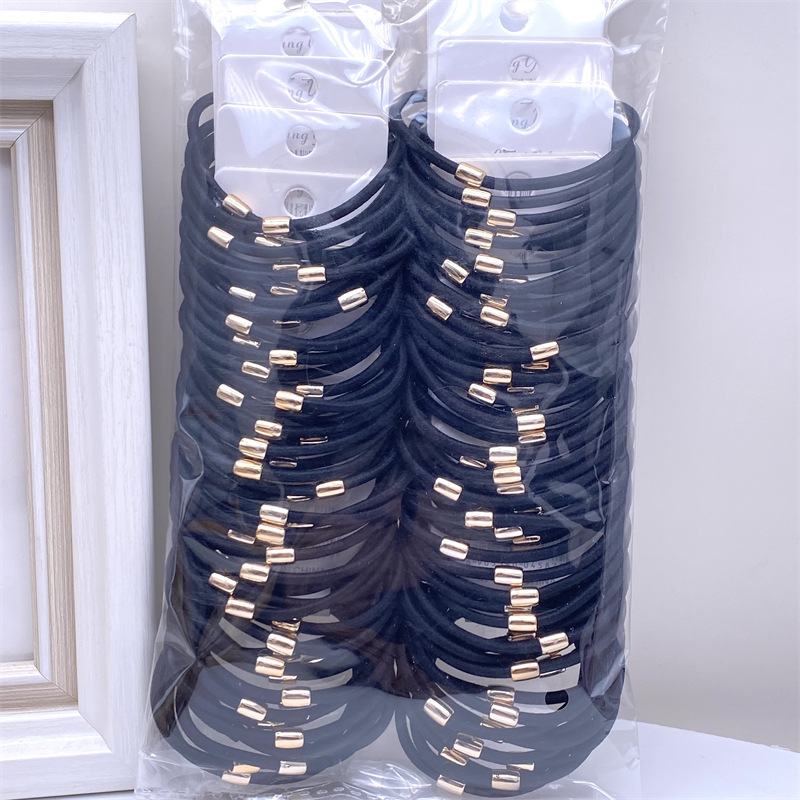 Traje de tarjeta cara sonriente oso etiqueta de cuero leche té color Banda para el cabello corbata de pelo de las mujeres banda de goma supermercado 2 yuanes tienda física accesorios para el cabello