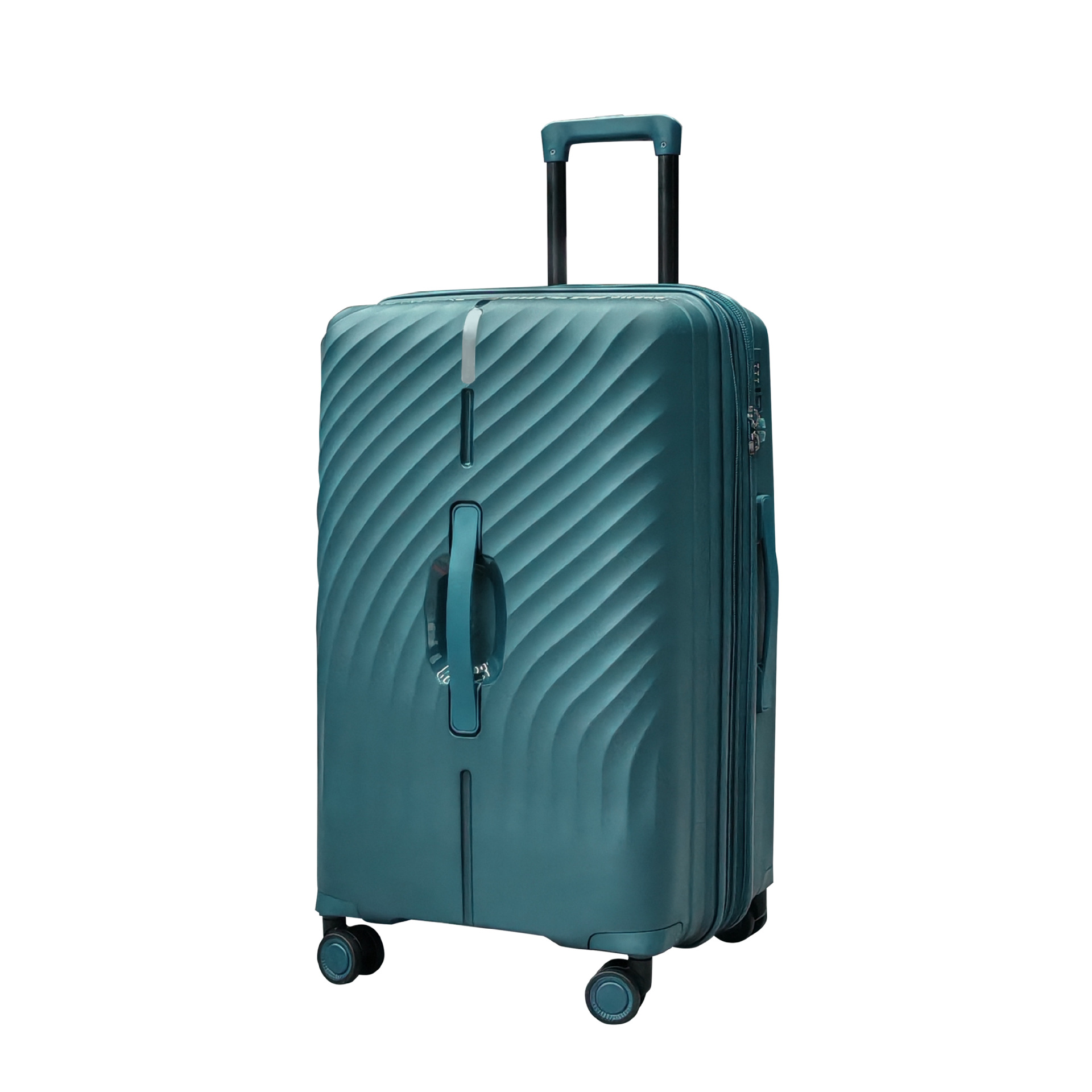 Vali nhựa PP khóa kéo chống trộm 28 inch ngăn ướt khô bánh xe đa năng Yeziwang — màu xanh sapphire ngọc trai, Màu đen, trắng, màu xám kim loại chi tiết 11