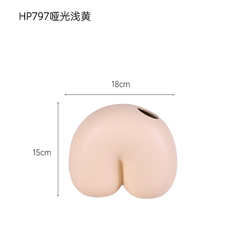 HP797 jarrón amarillo claro