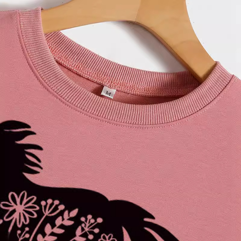 Amazon estación independiente en stock cuello redondo europeo y americano superior manga larga impresa eBay cómodo suéter transfronterizo Comercio exterior venta al por mayor