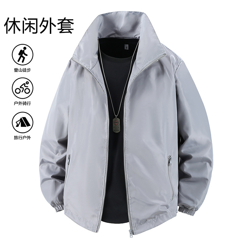 Men's and Women's Jackets, Spring and Autumn Casual Sports Class Uniforms, Couple Jackets, Young and Middle-Aged Outdoor Windbreakers, Work Clothes