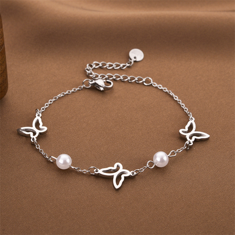 Joyas transfronterizas europeas y americanas Pulsera de acero de titanio de todo fósforo Versión coreana del temperamento bohemio Pulsera de acero de titanio que no se desvanece Joyería femenina