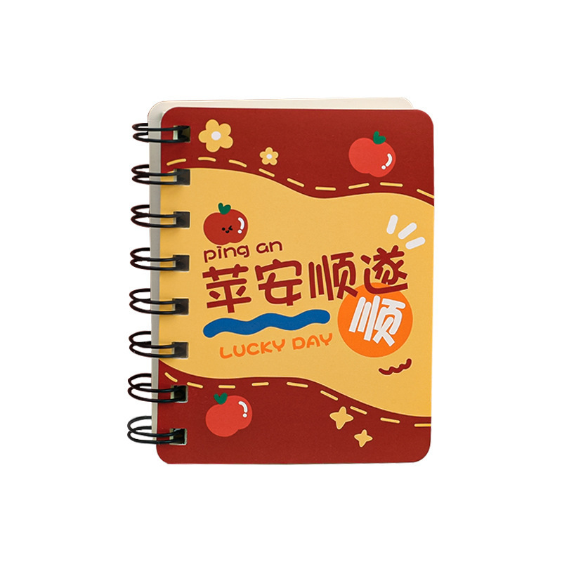 Dibujos animados A7 bobina libro creativo inspirador texto Flip libro al por mayor portátil Bloc de notas estudiante de la escuela primaria secundaria pequeño regalo