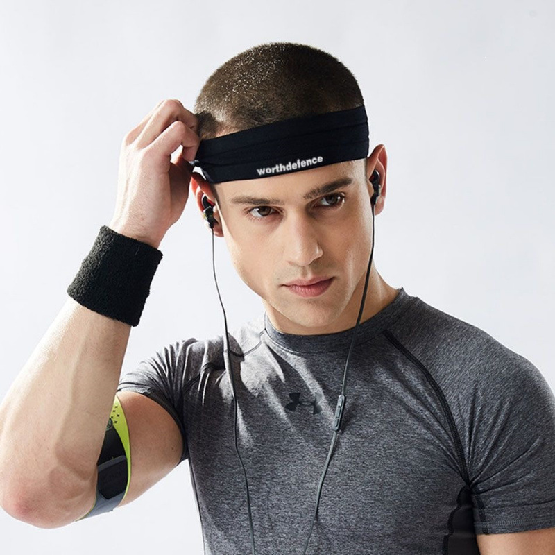 Sports headband, sweat-absorbing and sweat-wicking, yoga and fitness headband, unisex running and basketball headband, forehead protector, hair tie