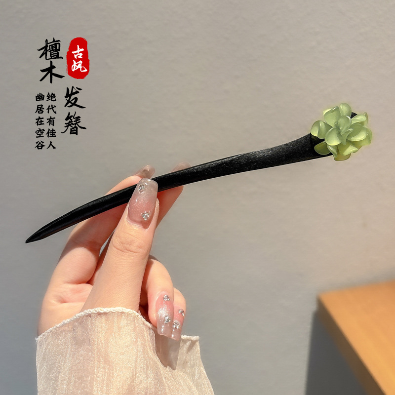 10 horquillas de flores verdes (en bolsas)