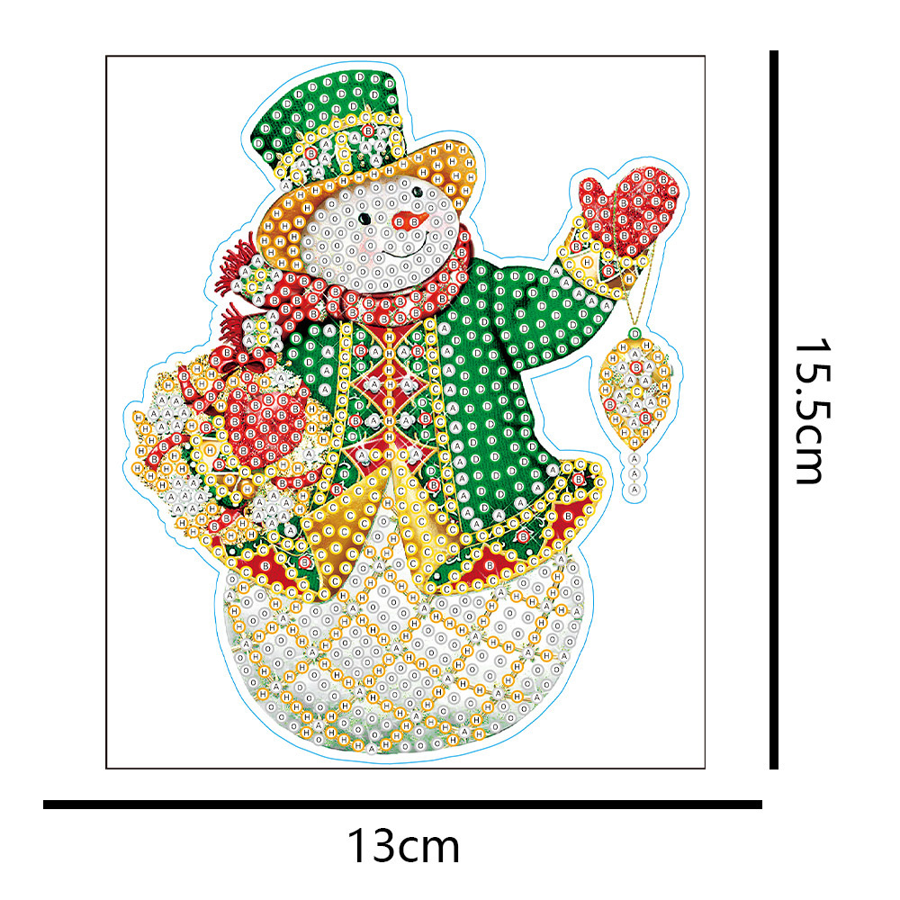 Christmas Claus Snowman Diamond Painting Random Stickers DIY Stickers Children's Handmade Stickers 5d Crystal Shaped Diamond_voghion.com