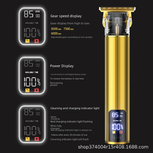 Cross-border T9 Special Waterproof Cogged Engraving Electric Hair Cutter Oil Head Electric Clipper Electric Razor Head Shaving Device