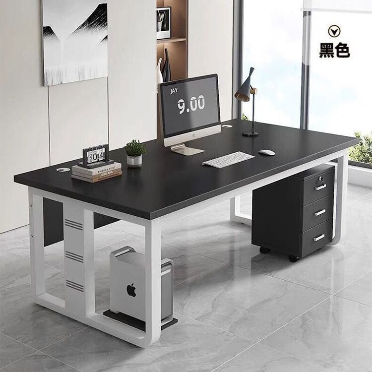 Thickened desktop computer desk, modern minimalist executive desk, office desk, staff workstation table and chair set, home writing desk Thickened desktop computer desk, modern minimalist executive desk, office desk, staff workstation table and chair set, home writing desk