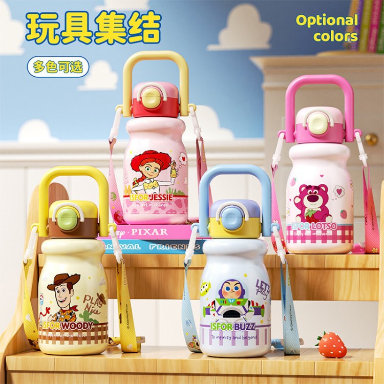 Toy Story Kids Taza de calor especial para estudiantes de niños y niñas para la escuela Taza de agua de alto valor de la cara Baz Lightyear hervidor de agua