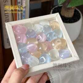 糖果色仿玛瑙猫眼石小吊坠配件手工DIY文玩小锁提溜挂件精美配饰