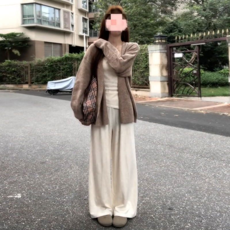 2025韩系chic慵懒风毛衣女早春秋冬宽松新薄小个子针织开衫外套衣|undefined