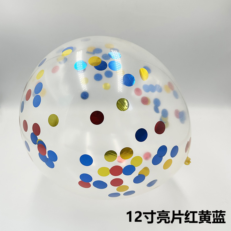 12 pulgadas globo de sequilla decoración de látex transparente globo de papel de decoración de boda fiesta de cumpleaños al por mayor