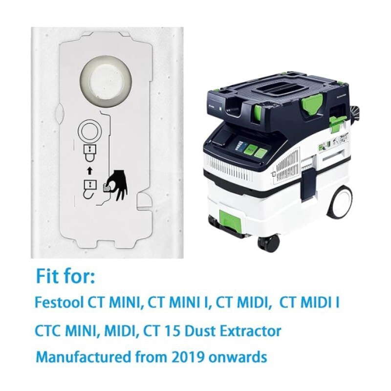 FeStool Festool 204308 家庭用掃除機アクセサリー CT15 ダストバッグ 15 リットル容量バッグに適しています。|undefined