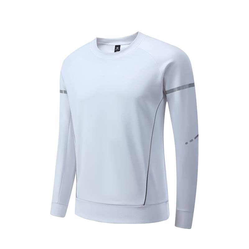 Deportes de primavera casual hombres y mujeres cuello redondo manga larga ropa de secado rápido al aire libre fitness bottoming camiseta en el mismo estilo en stock impreso B