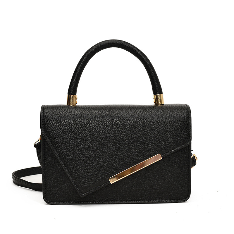 Mochila de hombro de moda textura litchi minimalista estilo nuevo mochila de estilo 2024 otoño invierno ocio bolso cuadrado simple