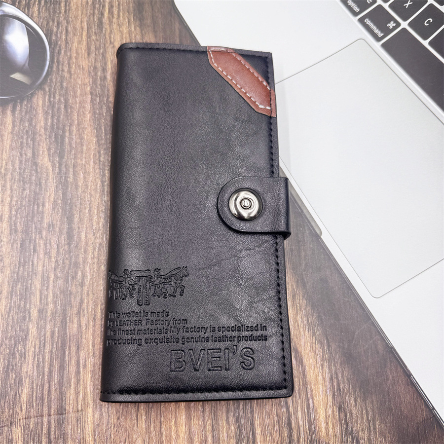 Herren Geldbörse Lang Herren Portemonnaie Multi Card Organizer Kartentasche Anzugtasche Lang West Clip Clutch Bag_voghion.com